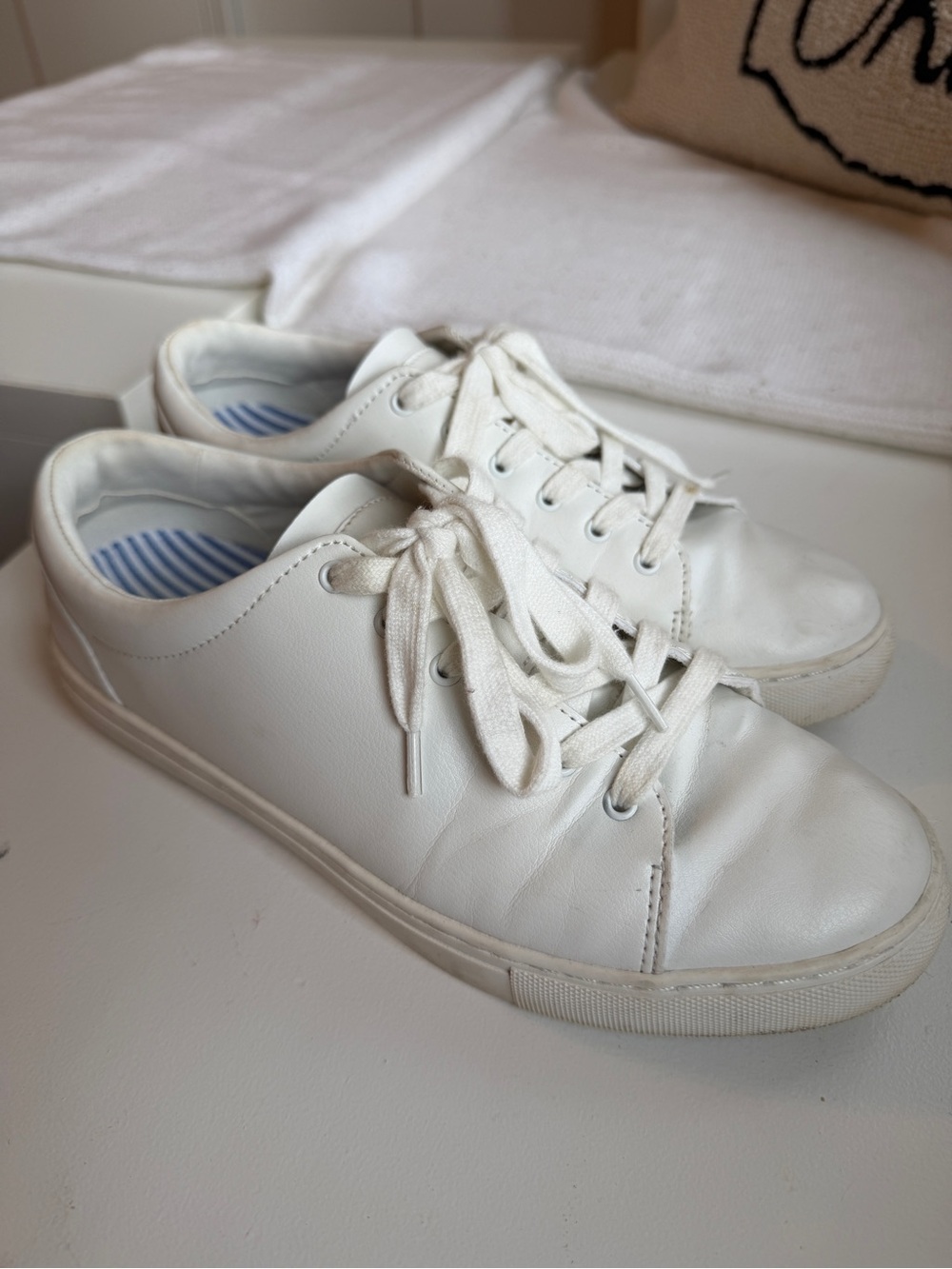 Women’s j.crew White Lace-Up Sneakers